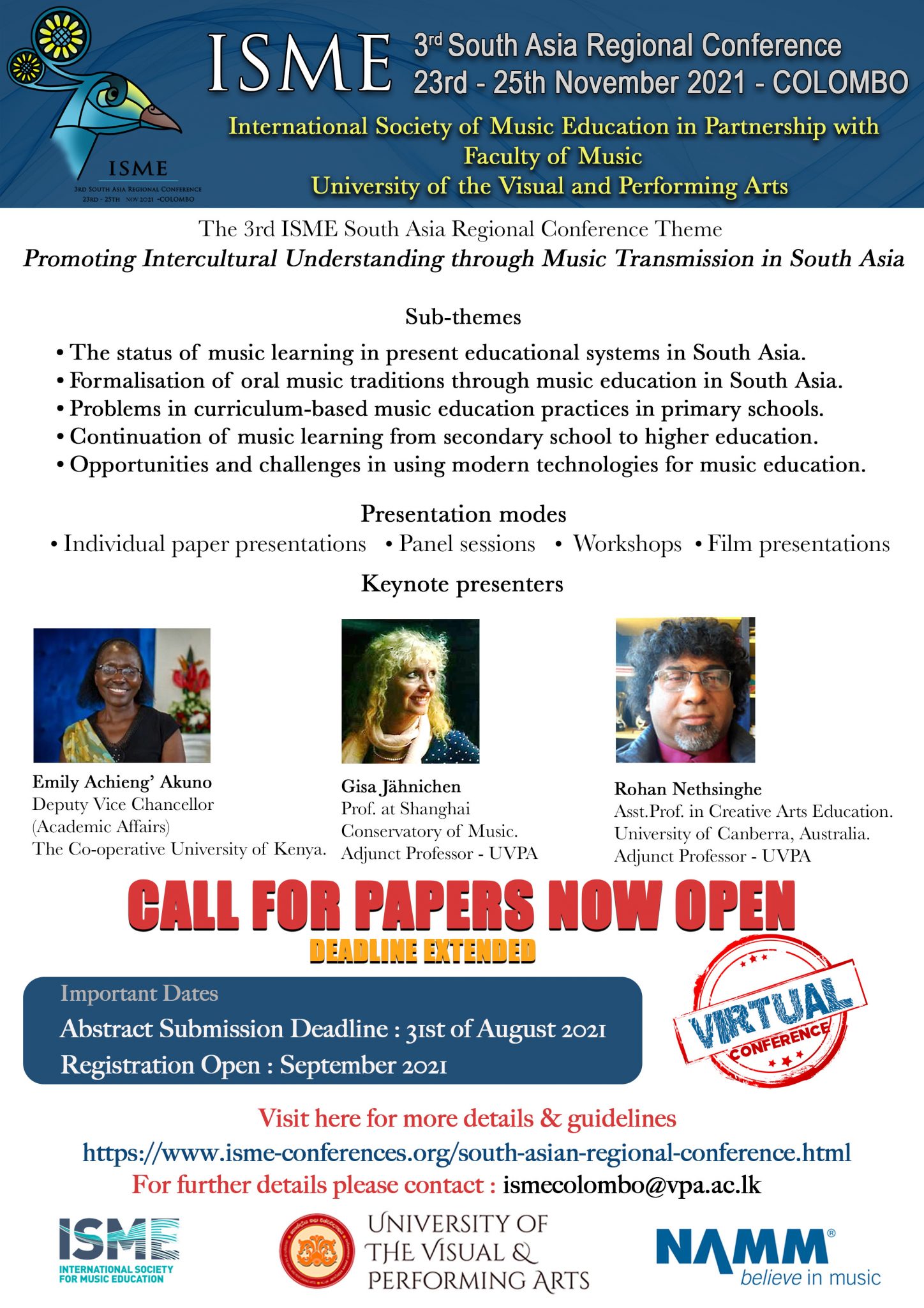 International Society of Music Education – Call for papers now open