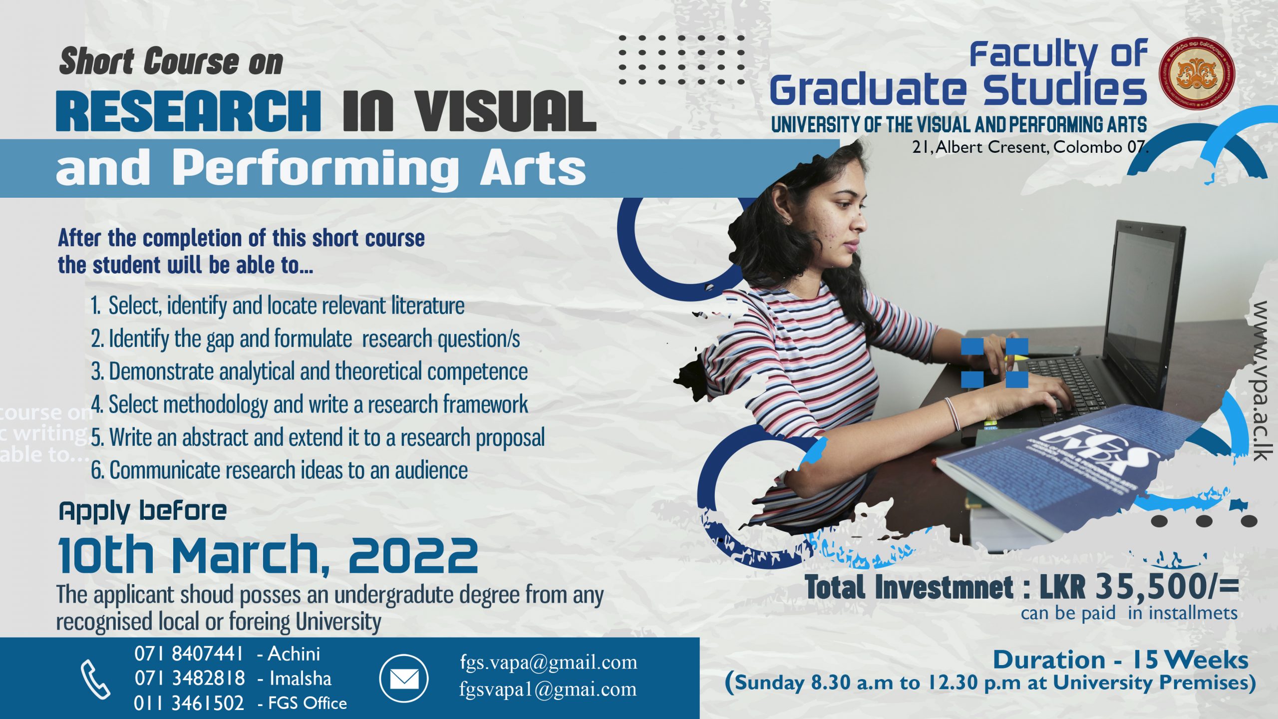 Short Course on Research in Visual and Performing Arts- FGS