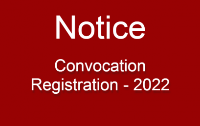 Convocation and Details Certificate, Registration Application-2015/2016 Batch
