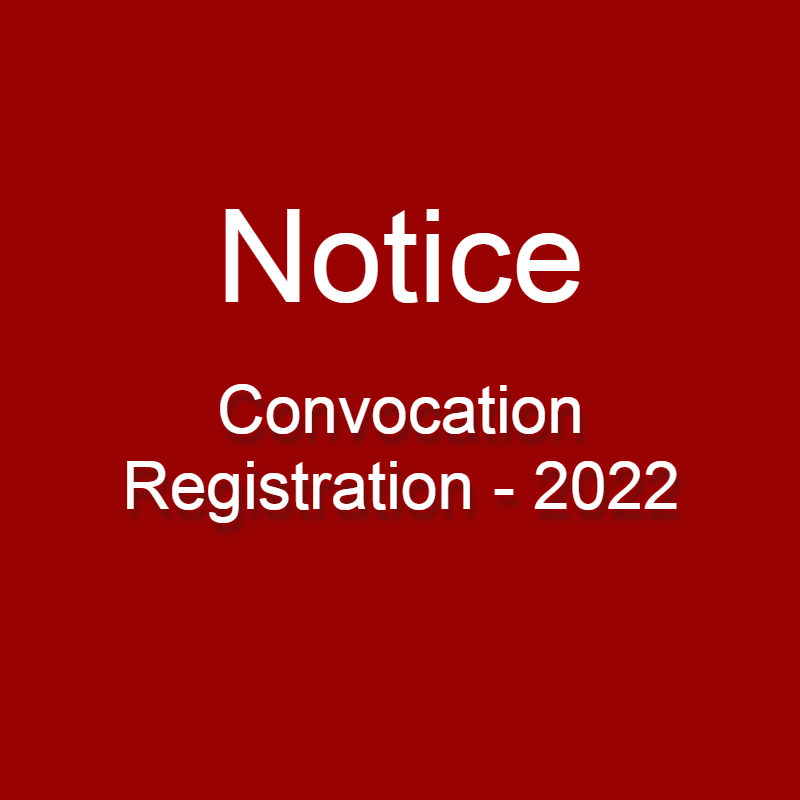 Convocation and Details Certificate, Registration Application-2015/2016 Batch