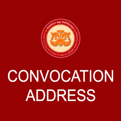 Convocation Address made by Prof. Ananda Jayawardhane at the 15th Convocation