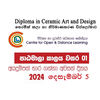 Diploma in Ceramic Art and Design – 2024/2025 – CODL