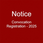 Convocation Registration Application – 2019/2020 Batch (Music – Visual Arts)